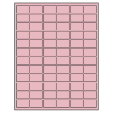 1.25" x 0.75" Pastel Pink Rectangular Sheet Labels