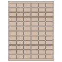 1.25" x 0.75" Pastel Tan Rectangular Sheet Labels