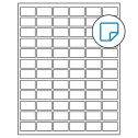 1.25" x 0.75" White Rectangular Sheet Labels - Removable Adhesive