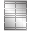 1.25" x 0.75" Silver Foil Rectangular Sheet Labels