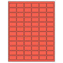 1.25" x 0.75" Red Rectangular Sheet Labels