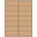 4" x 1.4375" Brown Kraft Rectangular Sheet Labels