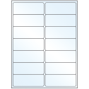 4" x 1.4375" Crystal Clear Rectangular Sheet Labels