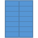 4" x 1.4375" Fluorescent Blue Rectangular Sheet Labels