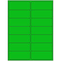 4" x 1.4375" Fluorescent Green Rectangular Sheet Labels