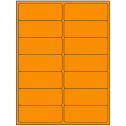 4" x 1.4375" Fluorescent Orange Rectangular Sheet Labels