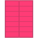 4" x 1.4375" Fluorescent Pink Rectangular Sheet Labels