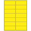 4" x 1.4375" Fluorescent Yellow Rectangular Sheet Labels