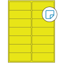 4" x 1.4375" Fluorescent Yellow Rectangular Sheet Labels - Removable Adhesive