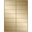4" x 1.4375" Gold Foil Rectangular Sheet Labels