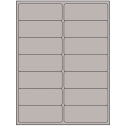 4" x 1.4375" Gray Rectangular Sheet Labels
