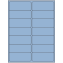 4" x 1.4375" Pastel Blue Rectangular Sheet Labels