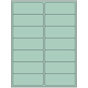 4" x 1.4375" Pastel Green Rectangular Sheet Labels