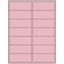 4" x 1.4375" Pastel Pink Rectangular Sheet Labels