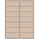4" x 1.4375" Pastel Tan Rectangular Sheet Labels