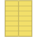 4" x 1.4375" Pastel Yellow Rectangular Sheet Labels