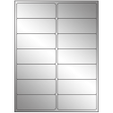 4" x 1.4375" Silver Foil Rectangular Sheet Labels