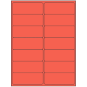4" x 1.4375" Red Rectangular Sheet Labels
