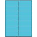 4" x 1.4375" Turquoise Rectangular Sheet Labels