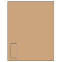 1.125" x 2.6875" Brown Kraft Rectangular Sheet Labels