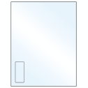 1.125" x 2.6875" Crystal Clear Rectangular Sheet Labels