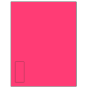 1.125" x 2.6875" Fluorescent Pink Rectangular Sheet Labels