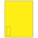 1.125" x 2.6875" Fluorescent Yellow Rectangular Sheet Labels