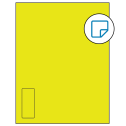 1.125" x 2.6875" Fluorescent Yellow Rectangular Sheet Labels - Removable Adhesive