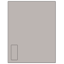 1.125" x 2.6875" Gray Rectangular Sheet Labels