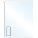1.125" x 2.6875" White Mid Gloss Rectangular Sheet Labels