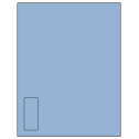 1.125" x 2.6875" Pastel Blue Rectangular Sheet Labels