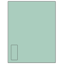 1.125" x 2.6875" Pastel Green Rectangular Sheet Labels