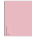 1.125" x 2.6875" Pastel Pink Rectangular Sheet Labels