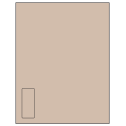 1.125" x 2.6875" Pastel Tan Rectangular Sheet Labels