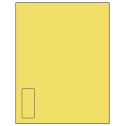 1.125" x 2.6875" Pastel Yellow Rectangular Sheet Labels
