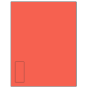 1.125" x 2.6875" Red Rectangular Sheet Labels