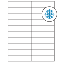 4.25" x 1.1" White Rectangular Sheet Labels - Freezer Grade Adhesive