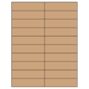 4.25" x 1.1" Brown Kraft Rectangular Sheet Labels