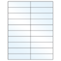 4.25" x 1.1" Crystal Clear Rectangular Sheet Labels
