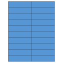 4.25" x 1.1" Fluorescent Blue Rectangular Sheet Labels