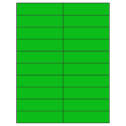 4.25" x 1.1" Fluorescent Green Rectangular Sheet Labels