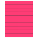 4.25" x 1.1" Fluorescent Pink Rectangular Sheet Labels
