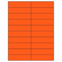 4.25" x 1.1" Fluorescent Red Rectangular Sheet Labels