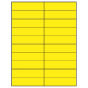 4.25" x 1.1" Fluorescent Yellow Rectangular Sheet Labels