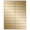 4.25" x 1.1" Gold Foil Rectangular Sheet Labels
