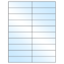 4.25" x 1.1" White Premium High Gloss Rectangular Sheet Labels