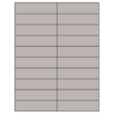 4.25" x 1.1" Gray Rectangular Sheet Labels