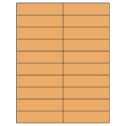 4.25" x 1.1" Pastel Orange Rectangular Sheet Labels