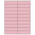 4.25" x 1.1" Pastel Pink Rectangular Sheet Labels