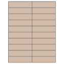 4.25" x 1.1" Pastel Tan Rectangular Sheet Labels